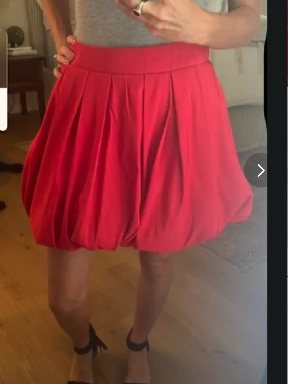 a new day Red Bubble Pleated A-Line Skirt